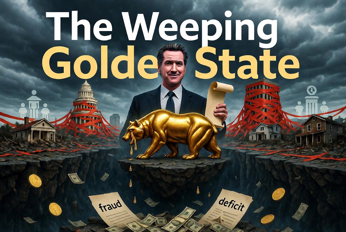 The Weeping Golden State's Unfathomable Sinkhole of Neglect and Corruption: Newsom's Empire of Deceit and Deficit Exposed